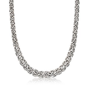 Ross-Simons Sterling Silver Graduated Byzantine Necklace - 1 of 4