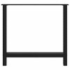 vidaXL Coffee Table Legs Black 31.5" x(28.3"-28.7") Adjustable Steel Support with Modern Design - 4 of 4