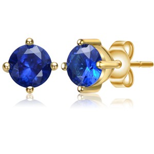 Guili Baby/Kids Sterling Silver Cubic Zirconia Earrings for a Sparkling Look - Colors: Red, Purple, Clear, Blue, Green, White, Yellow. - 1 of 3