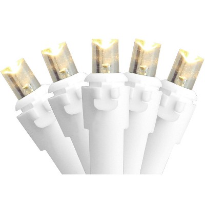 Brite Star 50ct LED Wide Angle Christmas Lights Warm White - 16.25' White Wire