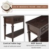 Dexmalle Classic Retro Style Console Table with Three Top Drawers and Open Style Bottom Shelf - 3 of 4