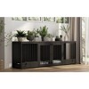 Famapy 86.6" Dog Crate Furniture with Dog Bowl with Room Divider and 2 Large Drawers - 3 of 4