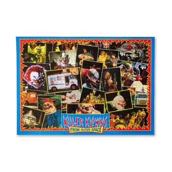 Toynk Killer Klowns From Outer Space Kollage A 1000-Piece Jigsaw Puzzle For Adults | 28 x 20 Inches