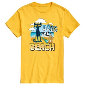 Men's - Pete the Cat - I Dig The Beach Short Sleeve Graphic T-Shirt - 1 of 4