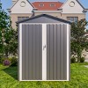 Spacious Metal Outdoor Storage with Window, Weather-Resistant Design, Ideal for Motorcycles, Tools, and Equipment Organization - Coolbibila - 2 of 4