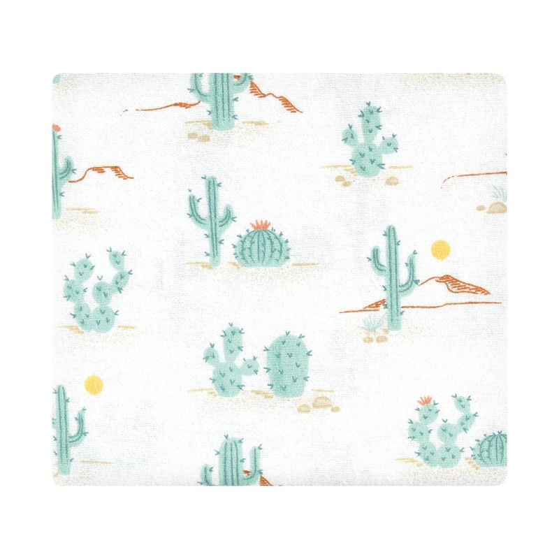 Hudson Baby Cotton Flannel Receiving Blankets, Desert Cactus, One Size, 3 of 7