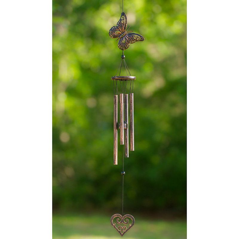 Dawhud Direct 28" H Butterfly Wind Chimes for Outside, 4 of 7