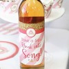 Big Dot of Happiness Little Princess Crown - Pink & Gold Baby Shower or Birthday Party Decor for Women and Men - Wine Bottle Label Stickers - Set of 4 - 2 of 4