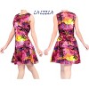 LA LEELA Women's Vacation Beachwear Mini Dress Wrap Summer Loose Swimwear Bathing Suit Cover Ups for Women - 3 of 4