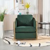 30.12"W Corduroy Upholstered 360 Degree Swivel Barrel Chair, Comfortable Accent Sofa Chair - ModernLuxe - 2 of 4