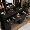 NicBex Vanity Set with USB Charging Station, 5-Drawer Makeup Desk, 2 Cabinets & LED Mirror for Apartment/Bridal Gift - 2 of 4