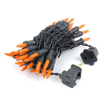 50-Light Frosted Orange Incandescent Mini String Lights for Indoor/Outdoor Use