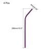 Unique Bargains Smooth Large Cocktail Coffee Juice Reusable Metal Straws 2 Pcs - 2 of 3