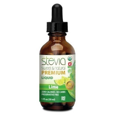 Stevia Sweet & Natural Lime by Stevia International  -  1 oz Liquid