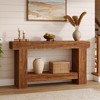 2-Tier Long Console Table Sofa Table, Farmhouse Entryway Accent Table Behind Couch for Entrance, Hallway, Living Room - 4 of 4