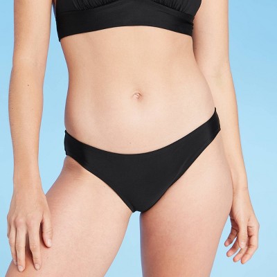 Women s Full Coverage Hipster Bikini Bottom Kona Sol Black M