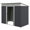 Outsunny Metal Garden Shed, Backyard Tool Storage Shed with Dual Locking Doors, 2 Air Vents and Steel Frame - 4 of 4