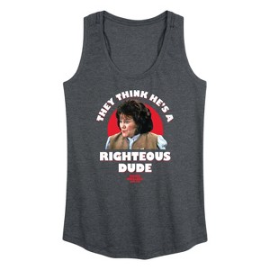 Women's - Ferris Bueller's Day Off - Righteous Dude Graphic Racerback Tank - 1 of 4