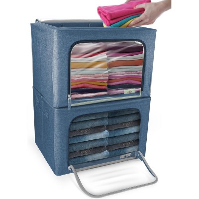 Wardrobe Clothes Organizer for Folded Stackable, Collapsible
