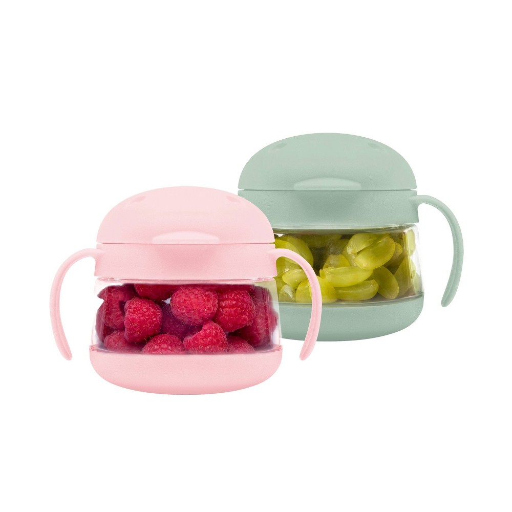 Photos - Baby Food Ubbi Tweat Snack Container - Sage/Blush Pink - 2pk