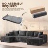 XIZZI Plush Sofa Sets with Pure Sponge Comfort, Ultra Supportive No Assembly Required Sectional Couch, High-Density Sponge for Lasting Relaxation - 3 of 4