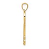 Black Bow Jewelry 14k Yellow Gold with White Rhodium Heart Key Pendant, 14mm - 2 of 3