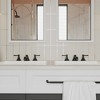BWE 8 in. Widespread Double Handle 3 Hole Bathroom Faucet Water-Saving With Metal Drain - 3 of 4