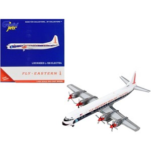 Lockheed L-188 Electra Commercial Aircraft "Eastern Air Lines" White with Dark Blue 1/400 Diecast Model Airplane by GeminiJets - 1 of 3