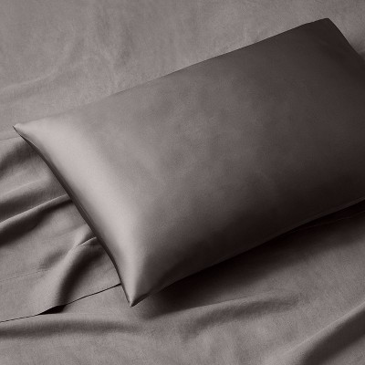 Standard Solid Silk Pillowcase Gray Casaluna™ Target