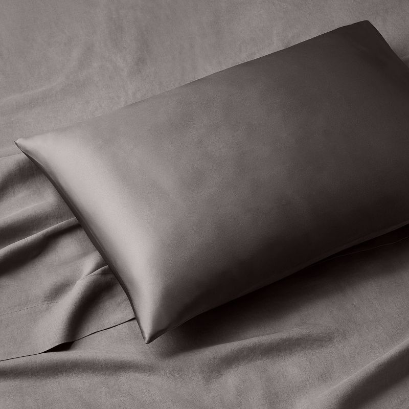 Standard Solid Silk Pillowcase - Casaluna™, 2 of 5
