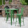 Emma and Oliver Commercial Grade 4 Pack 30" High Metal Indoor-Outdoor Barstool with Back - 2 of 4