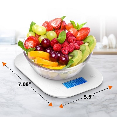 White High Precision Digital Kitchen Scale with LCD Display