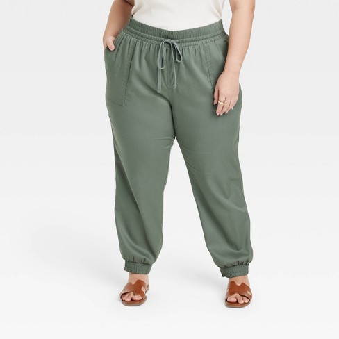 Running Pants for Women Pockets Cargo Fold Over Trousers Straight Leg  Athletic Gym Joggers with Pockets Casual Loose, Green, Medium : :  Clothing, Shoes & Accessories