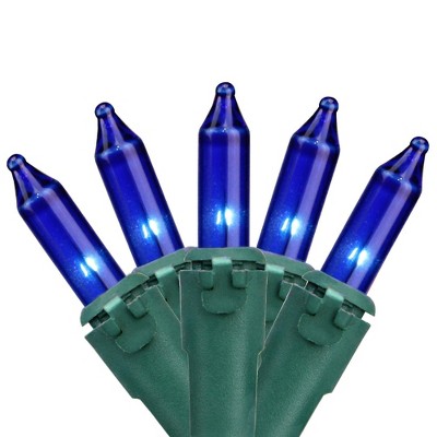 Northlight 35ct Mini String Lights Blue - 7' Green Wire