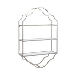 Kate & Laurel All Things Decor 20"x32" Leanna Tiered Wall Shelf Silver - 1 of 4