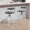 RISOKEYS 26'' Swivel Counter Height Bar Stool, Set of 2 - Fabric Seat with Metal Frame - Industrial Design Bar Chairs for Home Bar - 2 of 4