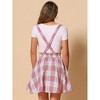 INSPIRE CHIC Women's Plaid Pleated Mini Tartan Overall Skater Suspender Skirt - 4 of 4