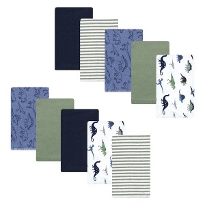 Luvable Friends Hudson Baby Flannel Burp Cloths 10pk Set - 1 of 2