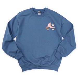 Simply Sage Market This Is How I Roll Rollerskate Front And Back Sweatshirt - 1 of 4