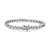 Haus of Brilliance Silver 1/4 Cttw Diamond Round Miracle Plate and "S" Link Tennis Bracelet - 3 of 4