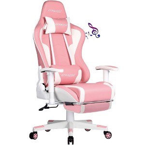 GTRACING Gaming Chair with Bluetooth Speakers Music Office Chair with Footrest PU Leather Recliner - 1 of 4