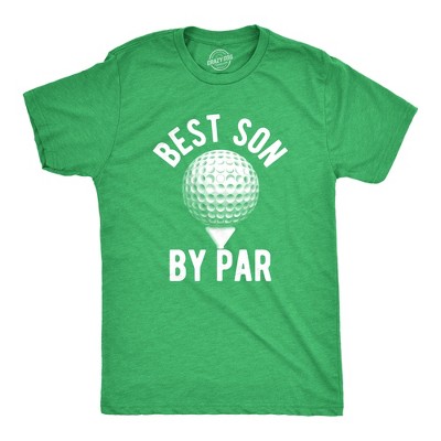 Mens Best Son By Par T Shirt Funny Golfing Lovers Greatest Child Tee For Guys - Crazy Dog Men's T Shirt