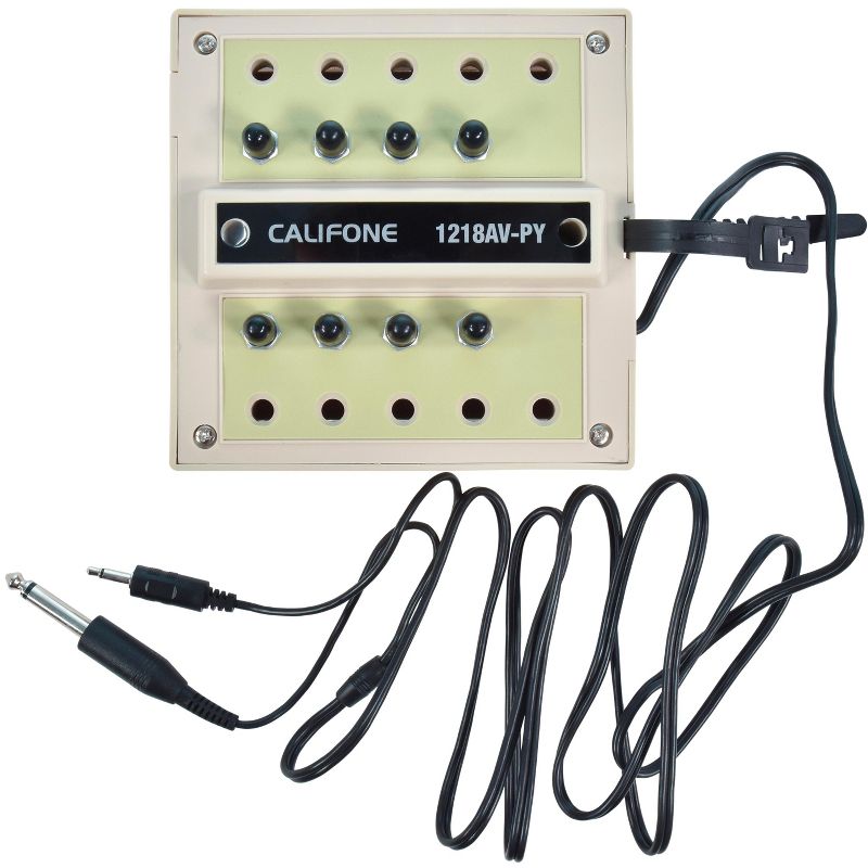 Califone 1218AV-PY 8 Position Jackbox with Volume Control, Beige, 2 of 4