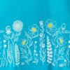 Mightly Toddler Fair Trade Organic Cotton Short Sleeve T-Dress (Lili's Garden Turquoise - 4T) - 3 of 3