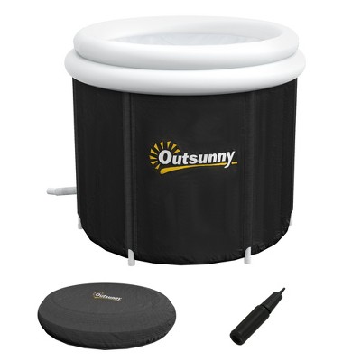 Portable Ice Bath Tub, Outdoor Cold Plunge Tub with Thermo Lid, Cover and Carry Bag, for Athletes Recovery and Cold Water Therapy