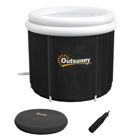 Portable Ice Bath Tub, Outdoor Cold Plunge Tub with Thermo Lid, Cover and Carry Bag for Athletes Recovery and Cold Water Therapy, Black - image 1 of 4