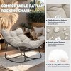 ChicFurnit Rocking Chair Comfortable Rattan Accent Chair Ergonomic Design Adjustable Limiter for Living Room, Beige, 46"*36"*34" - 4 of 4