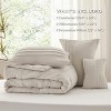 Bedsure | 3/4 Pcs Pinch Pleat Bed Solid Comforter &  Pillowcases Bedding Set - 4 of 4