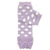 Wrapables Ruched and Dots Baby & Toddler Leg Warmers, Lavender Ruched and Dots - 2 of 3