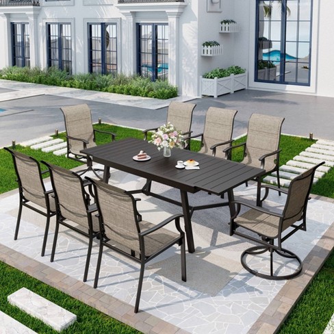 Patio dining set with extendable table sale